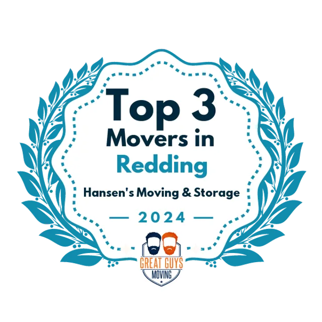 Top 3 Movers in Redding, CA 2024 award