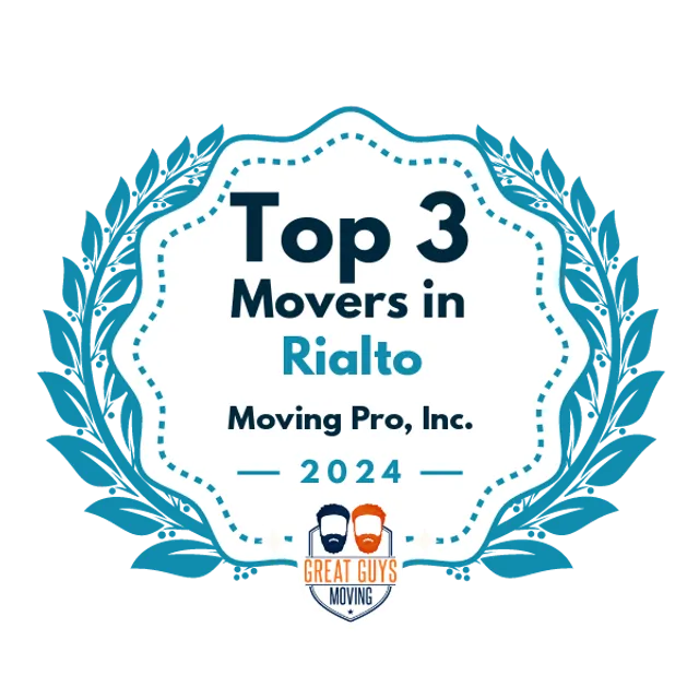 Top 3 Movers in Rialto, CA 2024 award