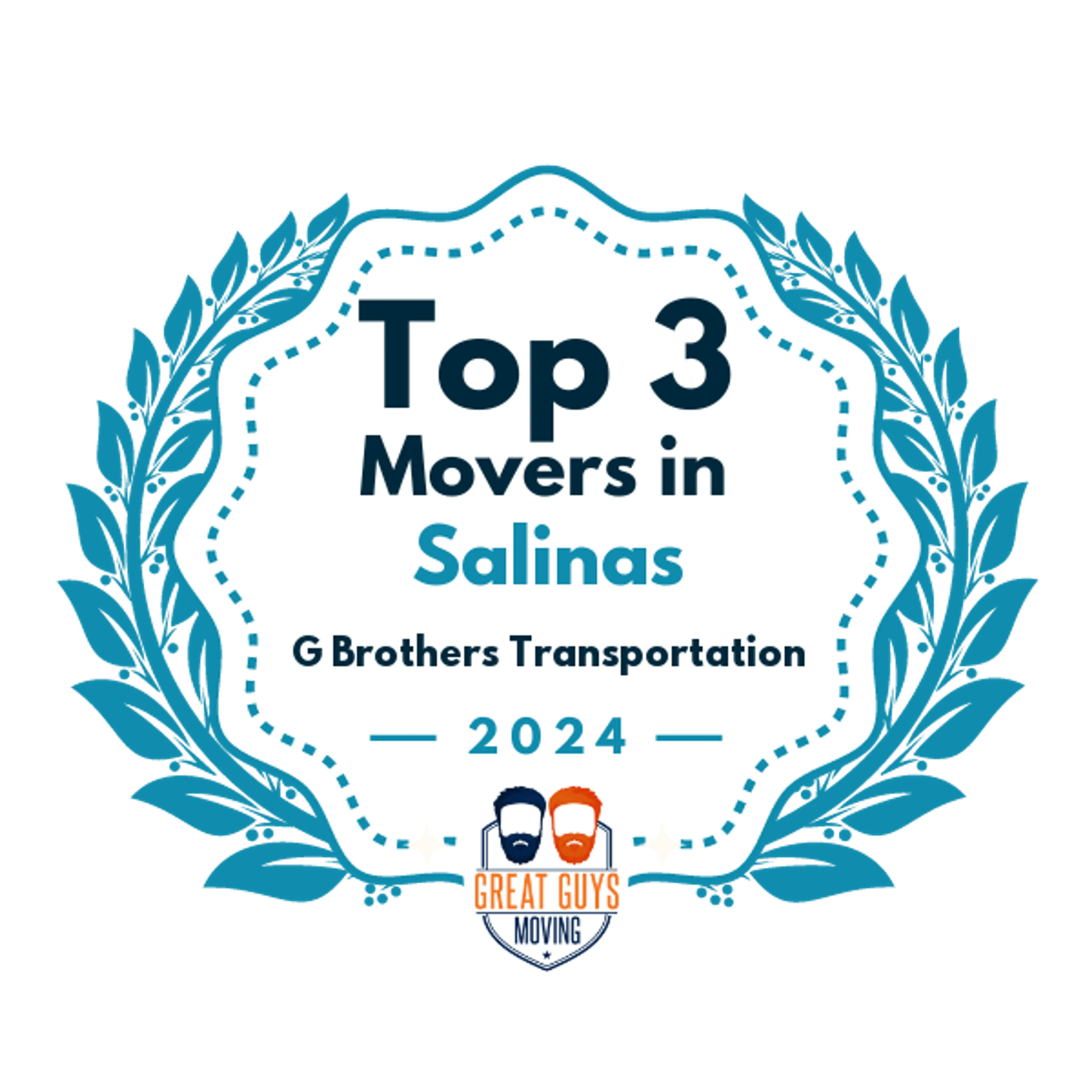 Top 3 Movers in Salinas, CA 2024 award