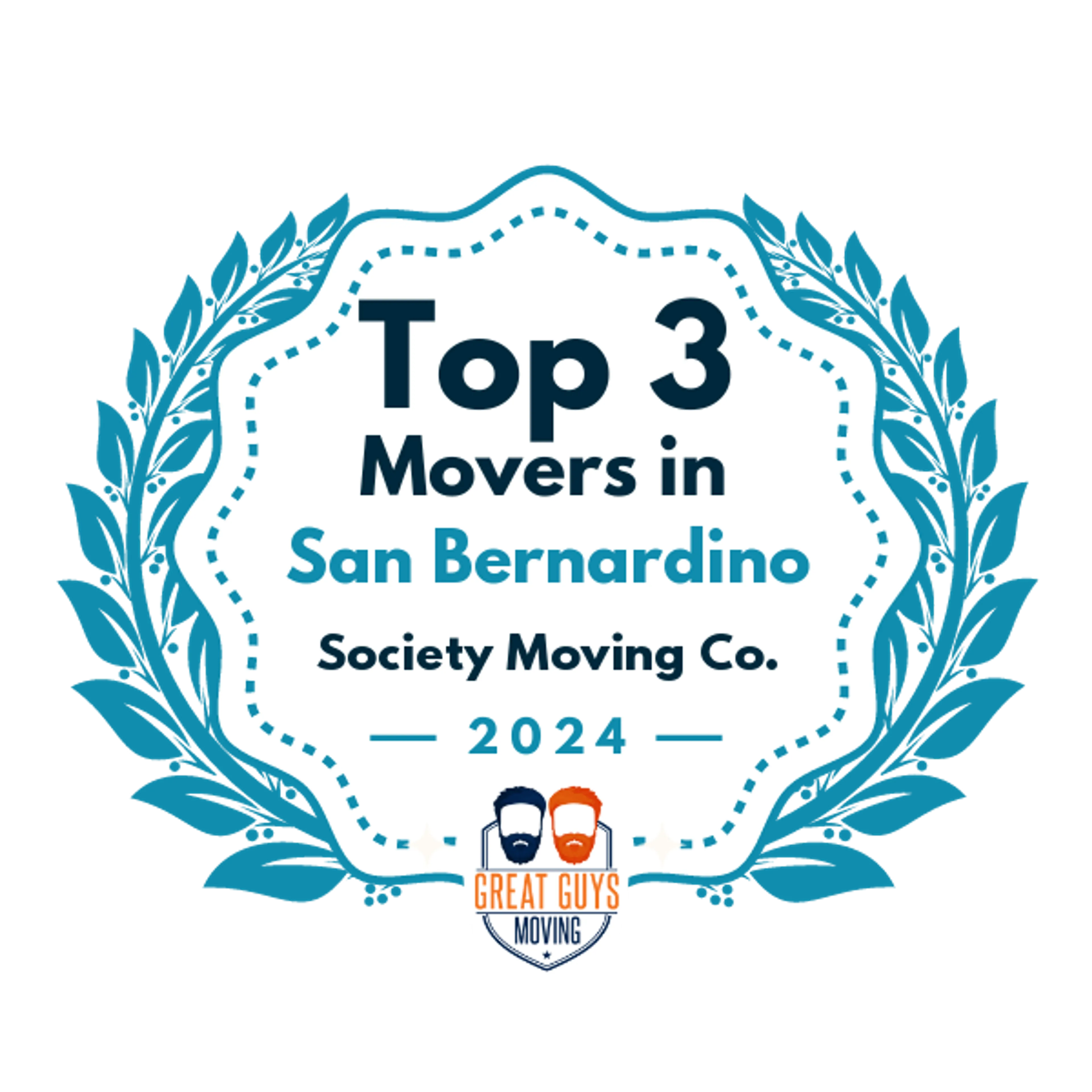 Top 3 Movers in San Bernardino, CA 2024 award
