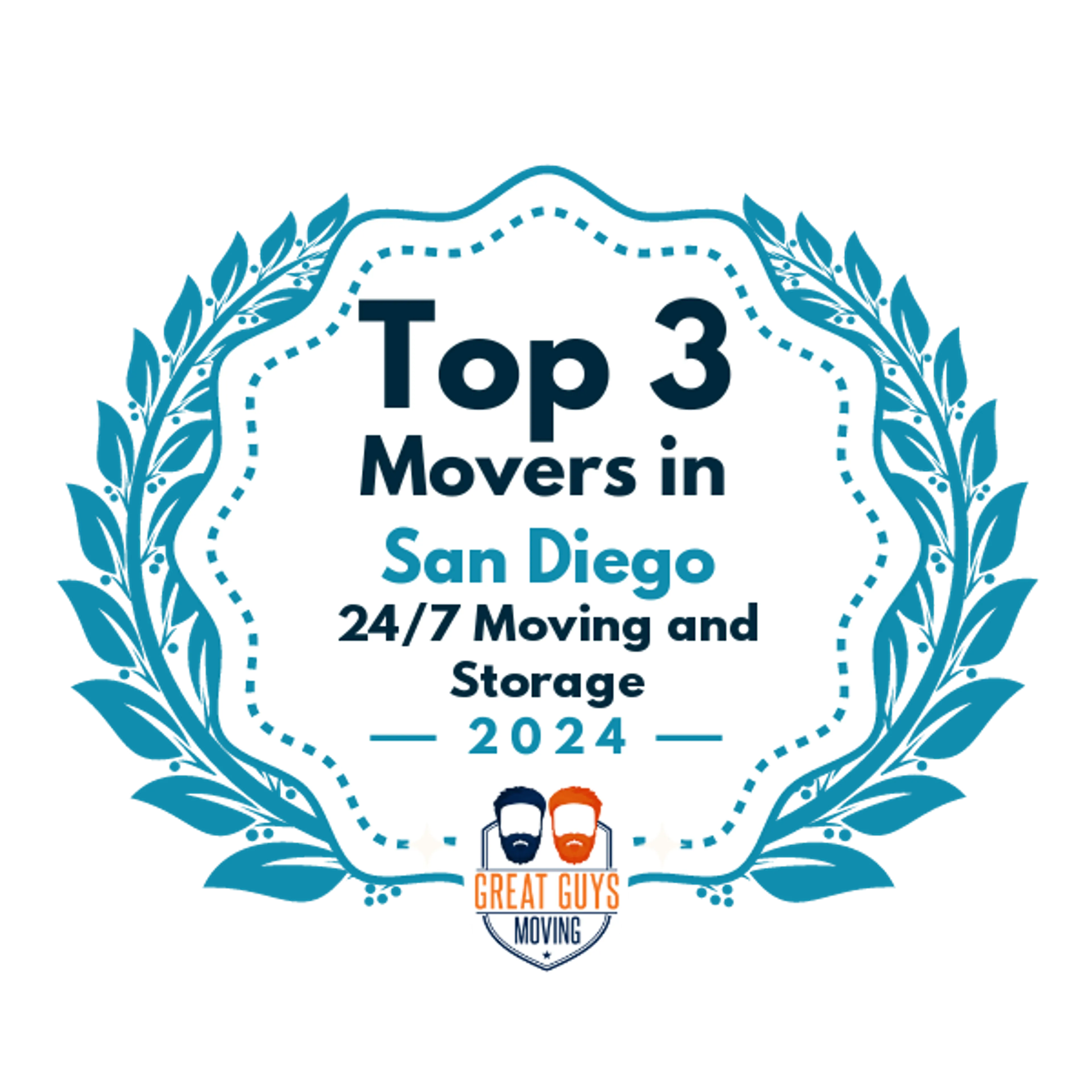 Top 3 Movers in San Diego, CA 2024 award