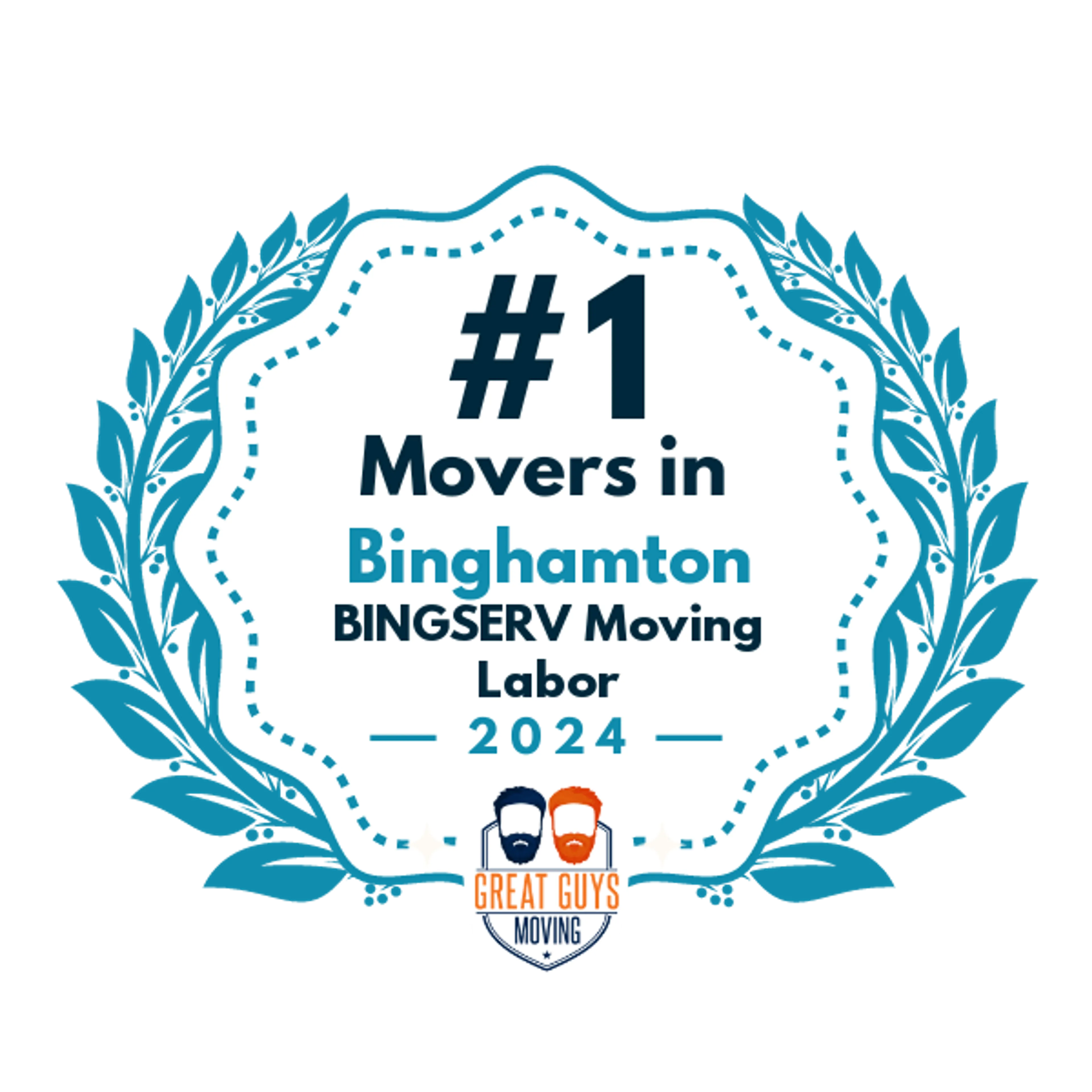#1 Ranked Movers in Binghamton, NY 2024 award