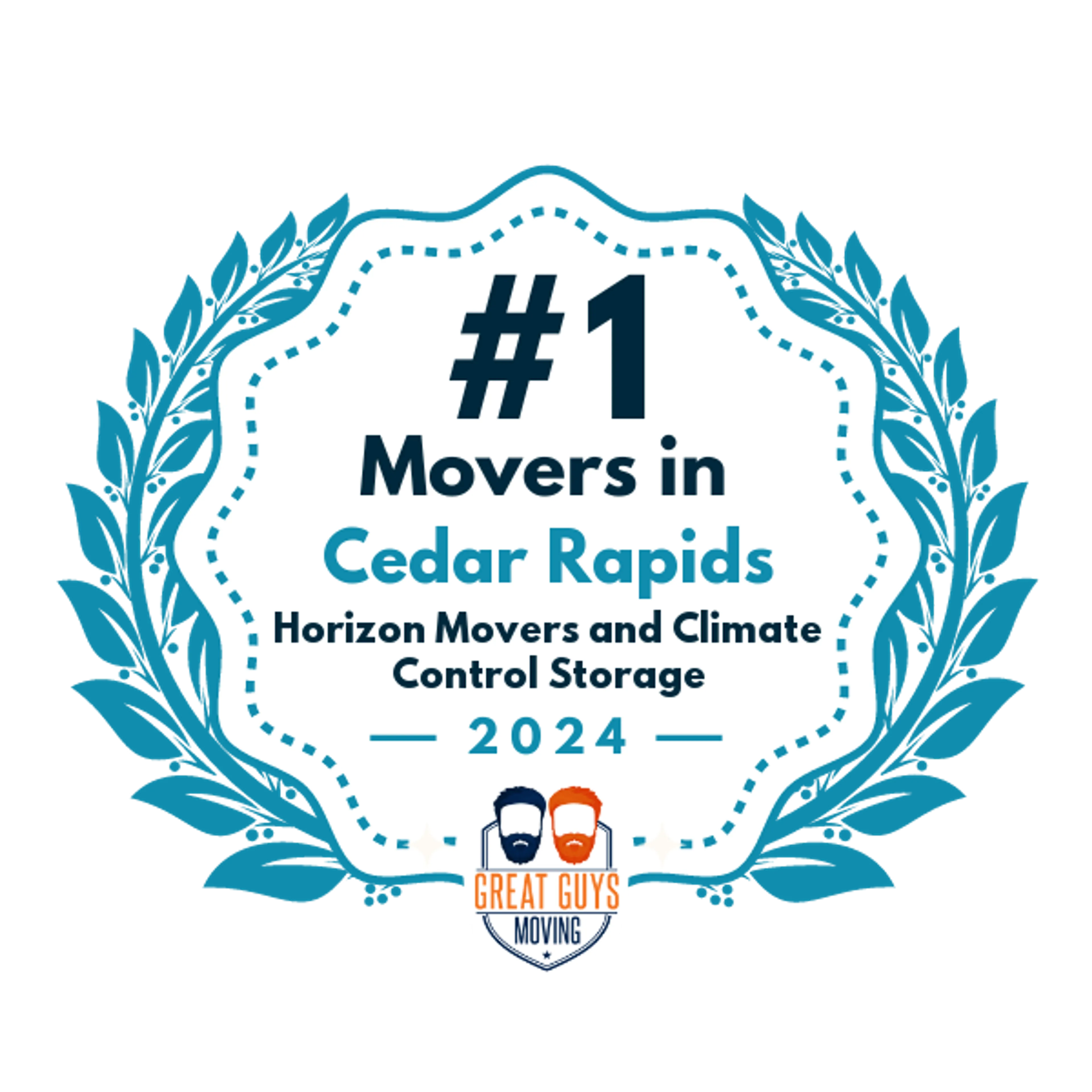 #1 Ranked Movers in Cedar Rapids, IA 2024 award