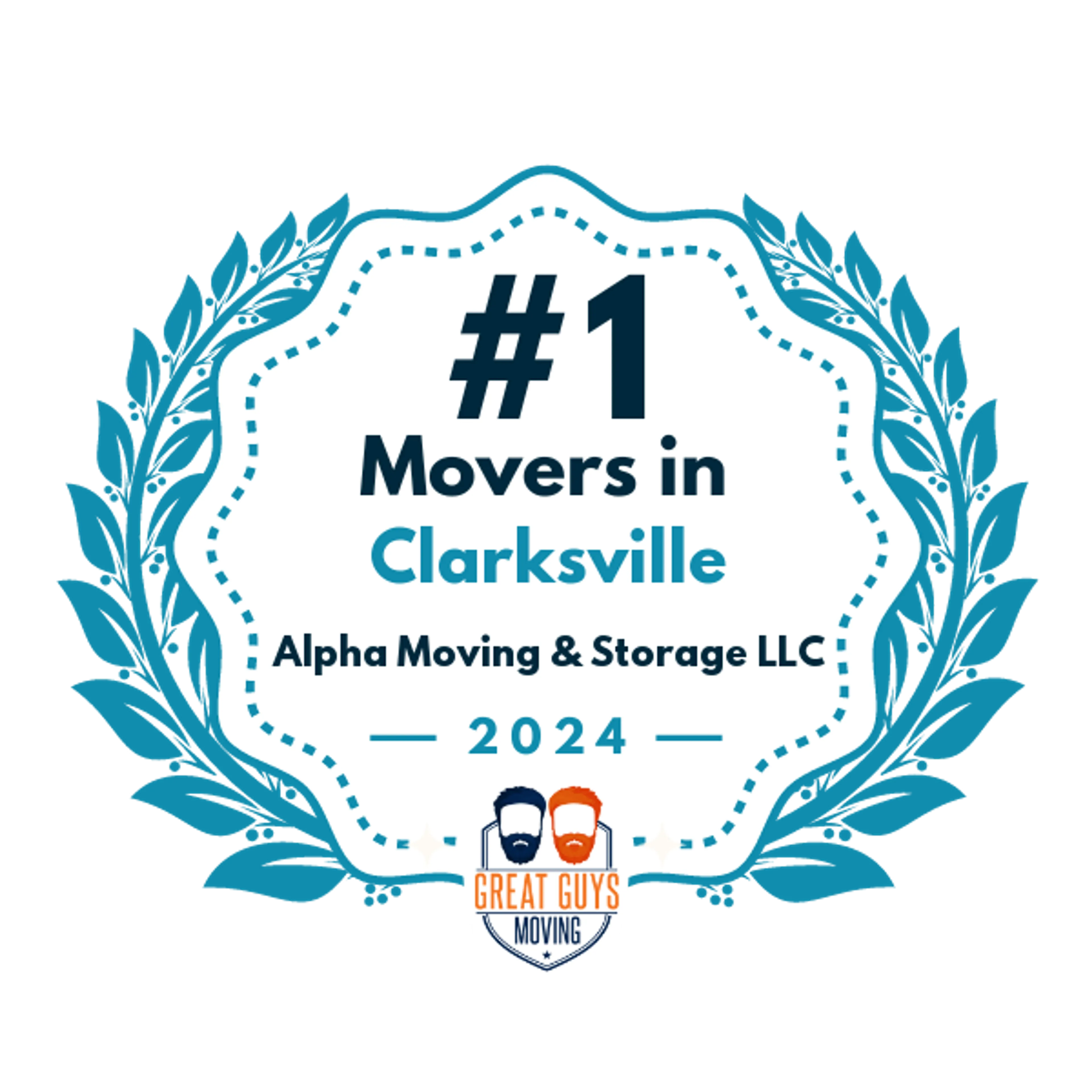 #1 Ranked Movers in Clarksville, TN 2024 award