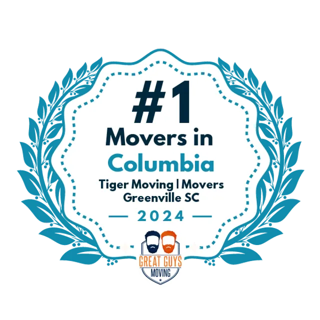 #1 Ranked Movers in Columbia, SC 2024 award