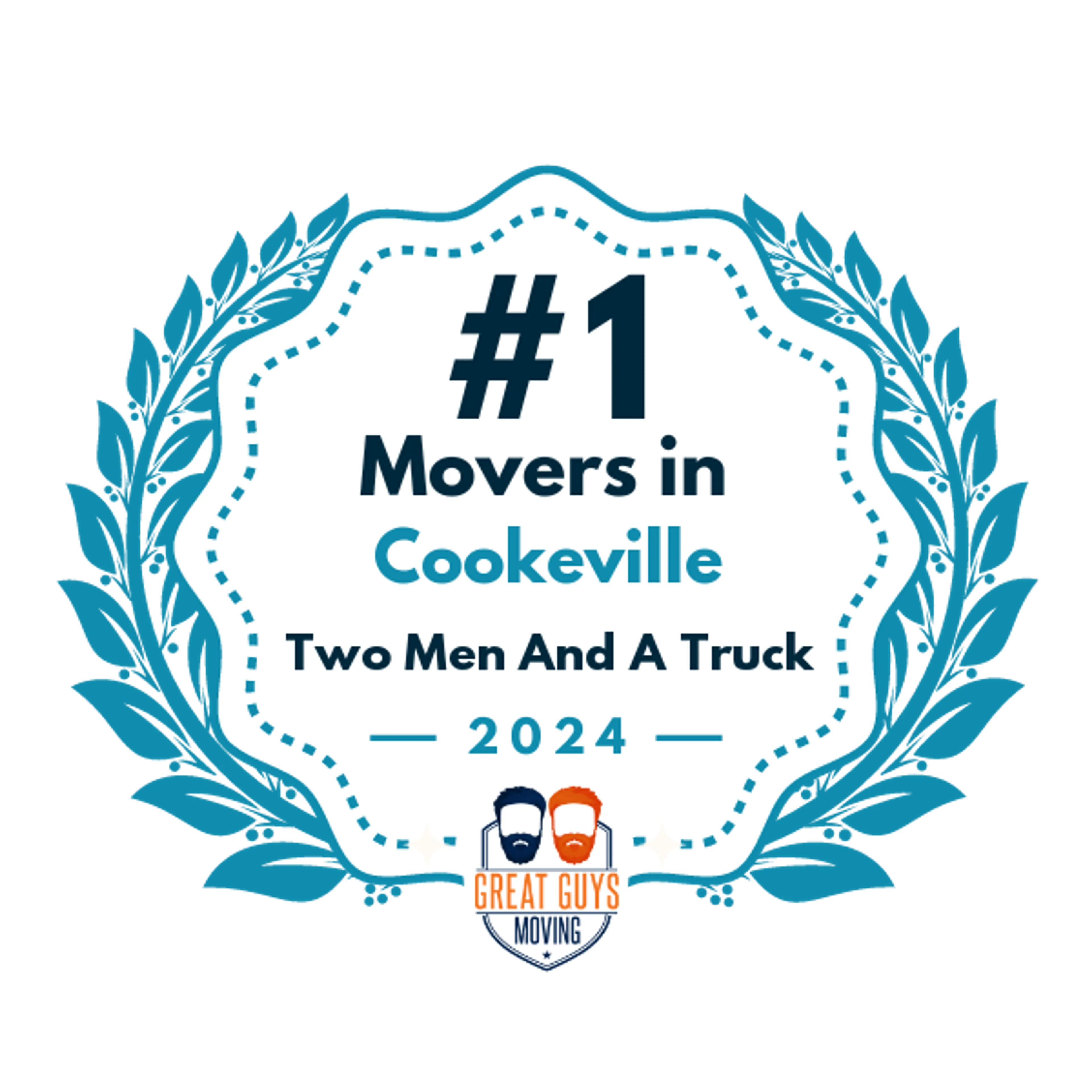 #1 Ranked Movers in Cookeville, TN 2024 award