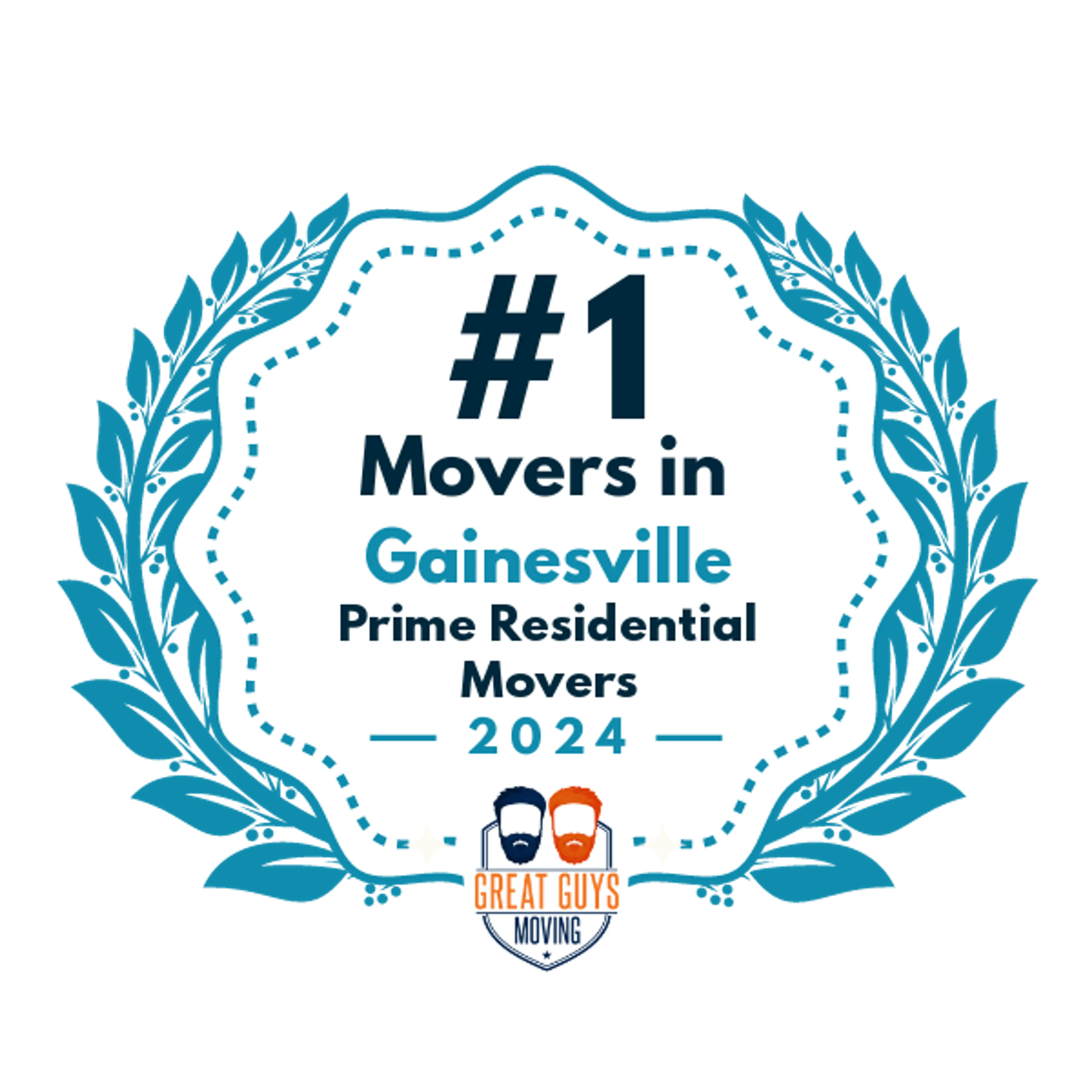 #1 Ranked Movers in Gainesville, FL 2024 award
