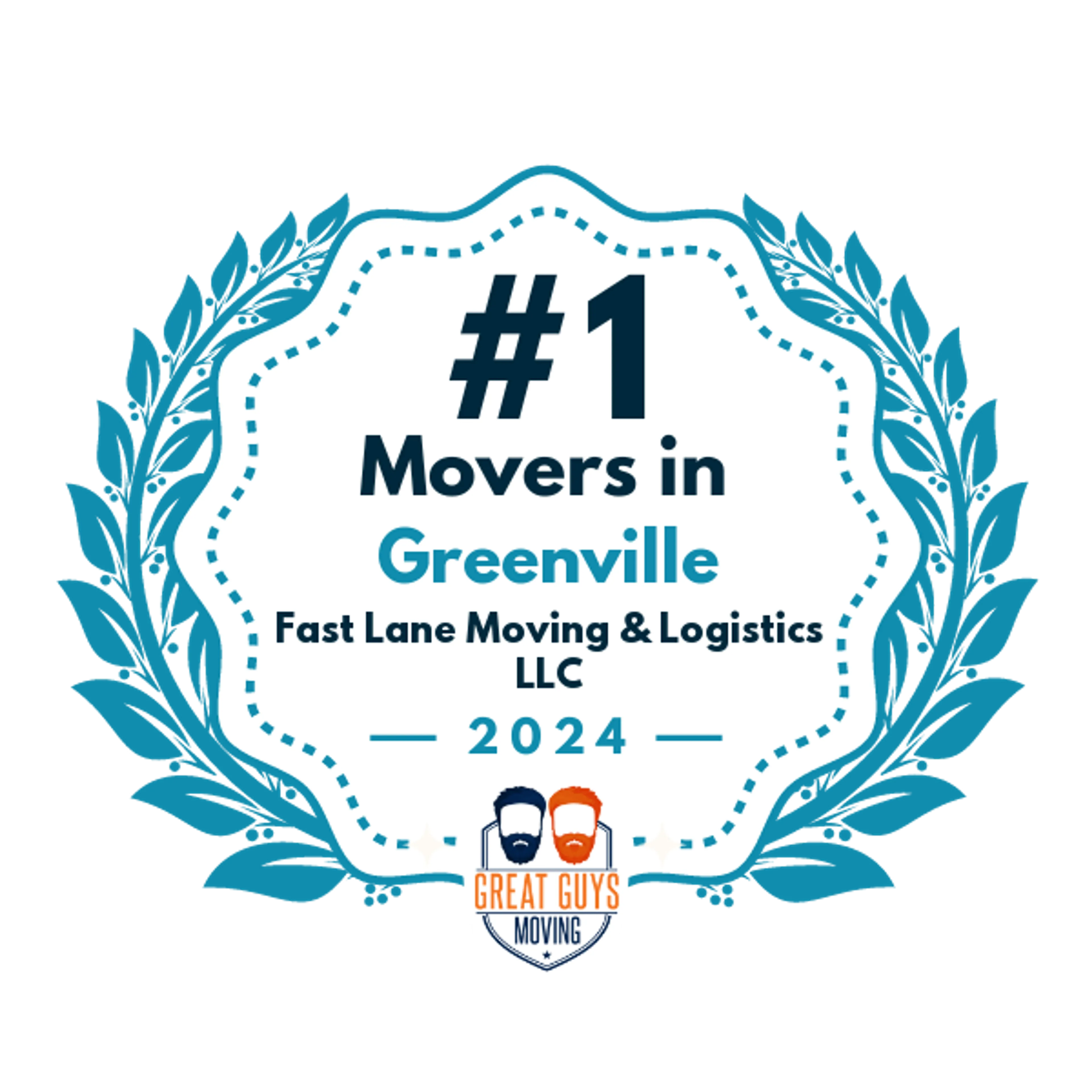 #1 Ranked Movers in Greenville, NC 2024 award