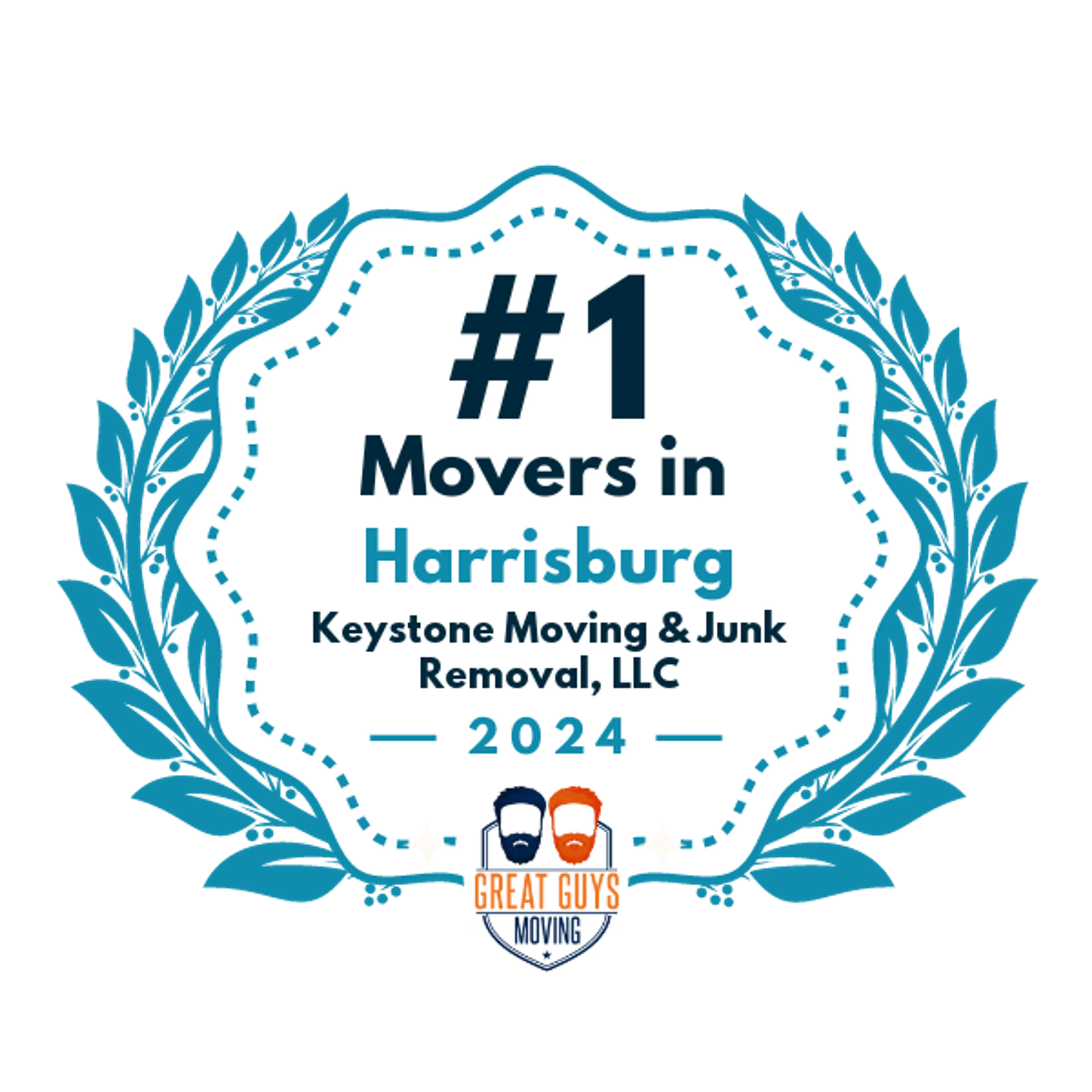 #1 Ranked Movers in Harrisburg, PA 2024 award