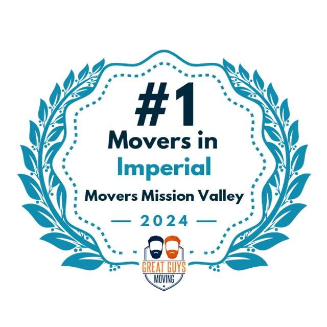 #1 Ranked Movers in San Diego, CA 2024 award