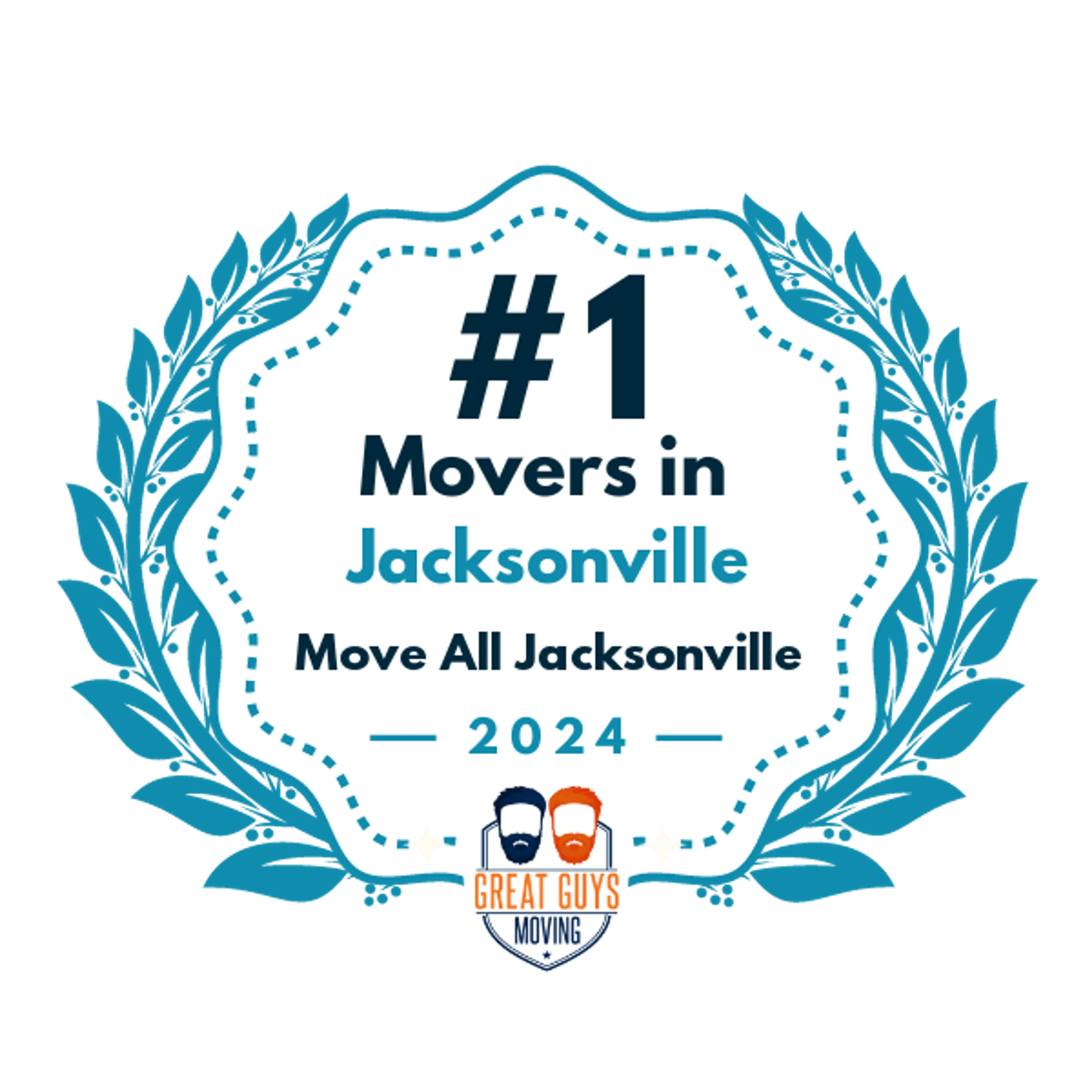 #1 Ranked Movers in Jacksonville, FL 2024 award