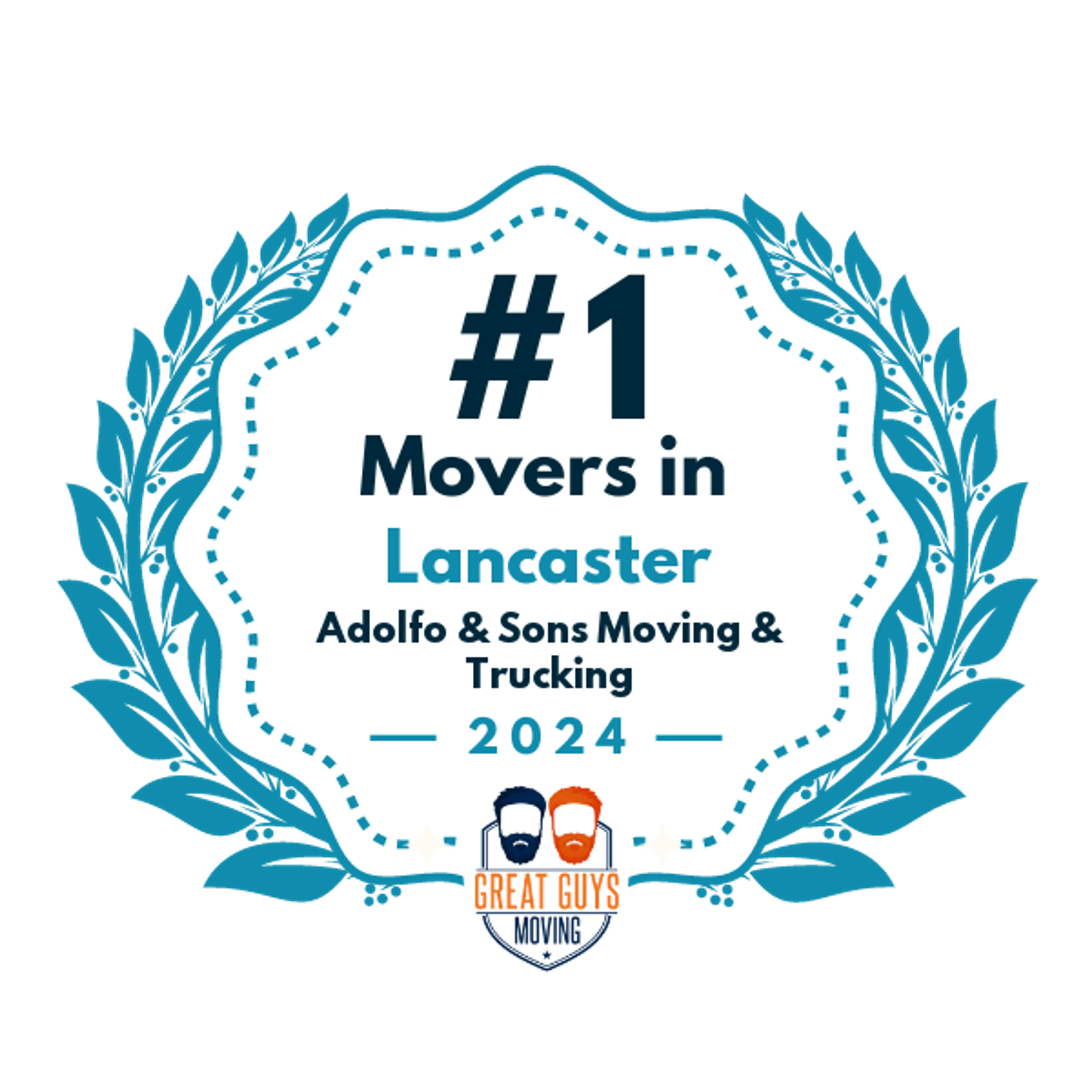 #1 Ranked Movers in Lancaster, CA 2024 award