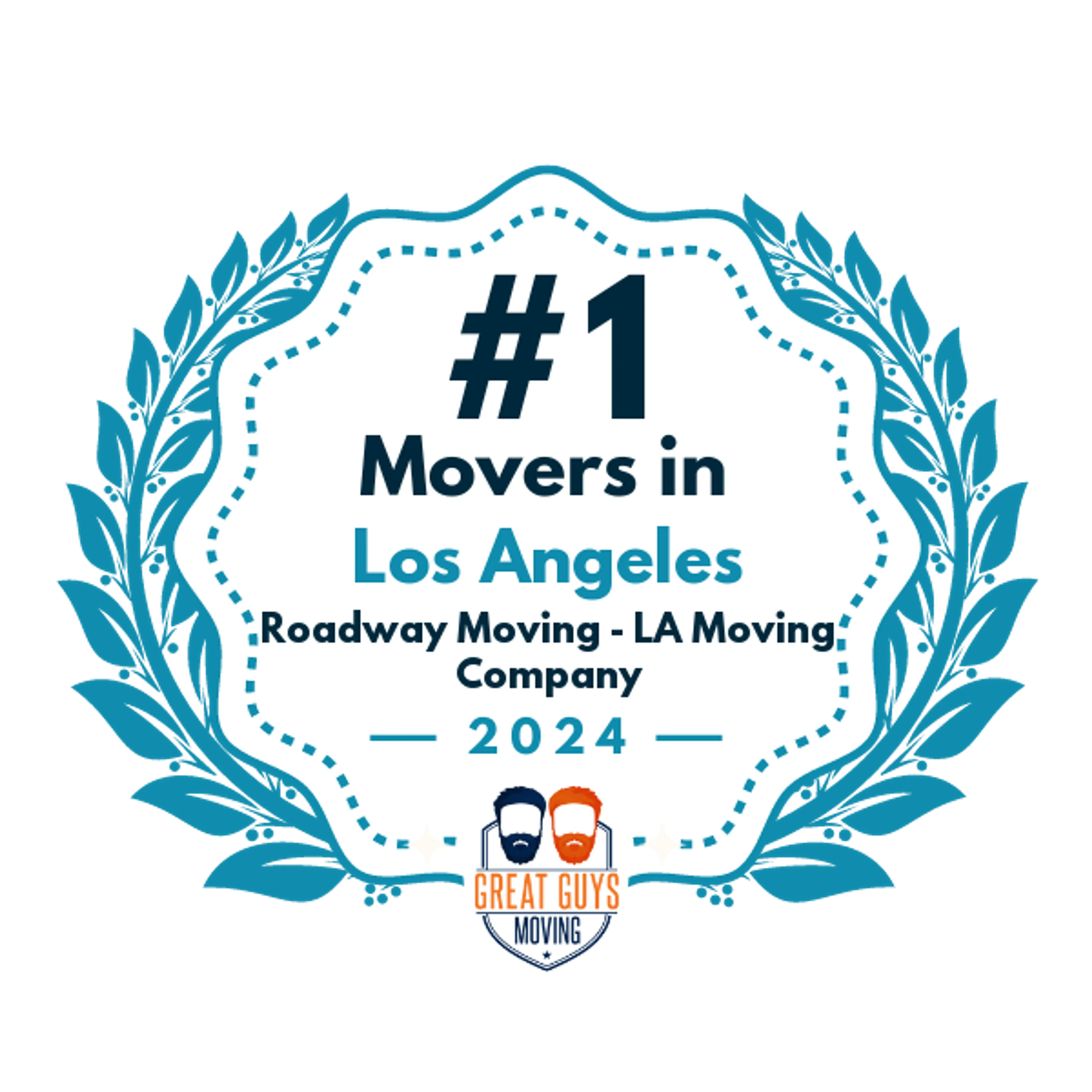 #1 Ranked Movers in Los Angeles, CA 2024 award
