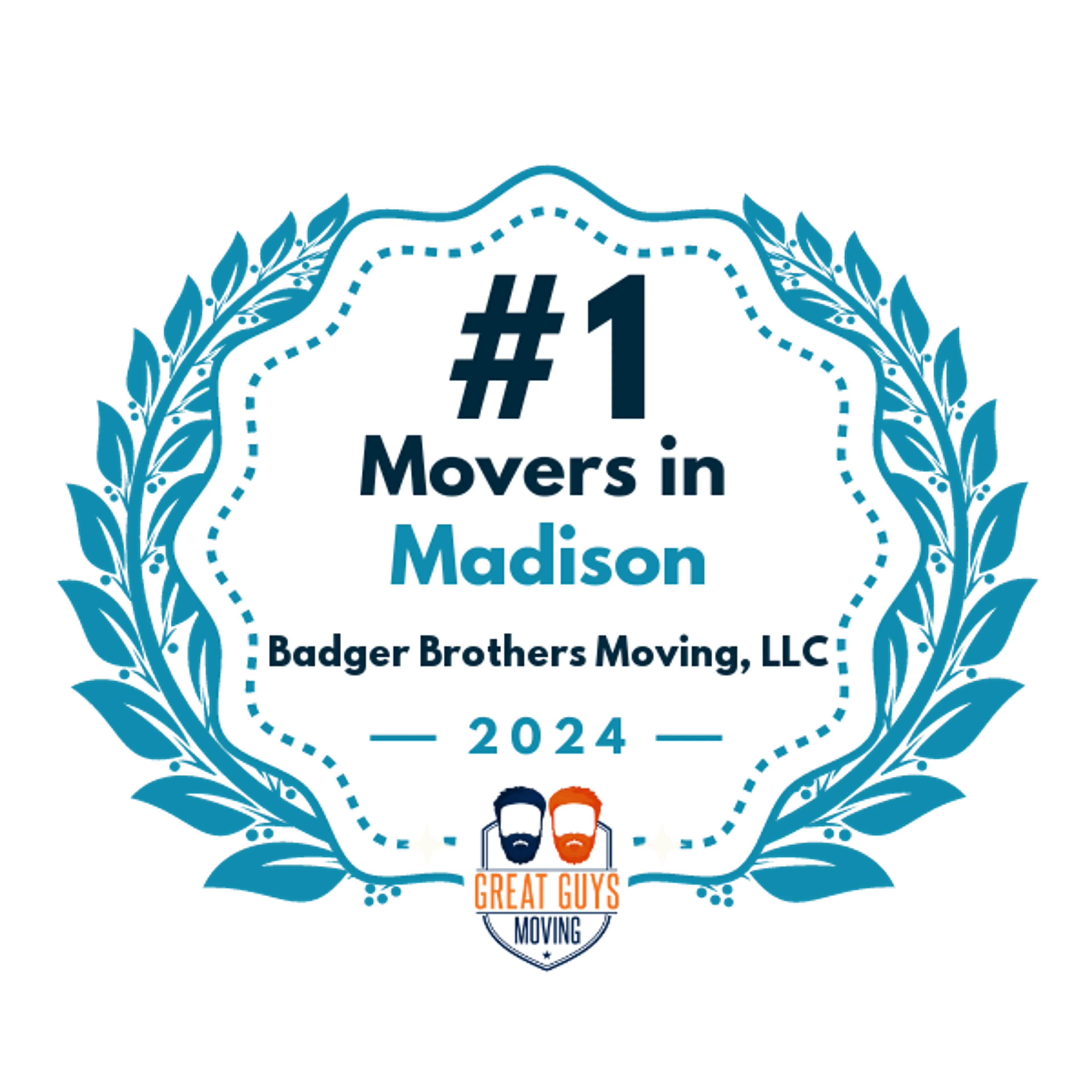 #1 Ranked Movers in Madison, WI 2024 award