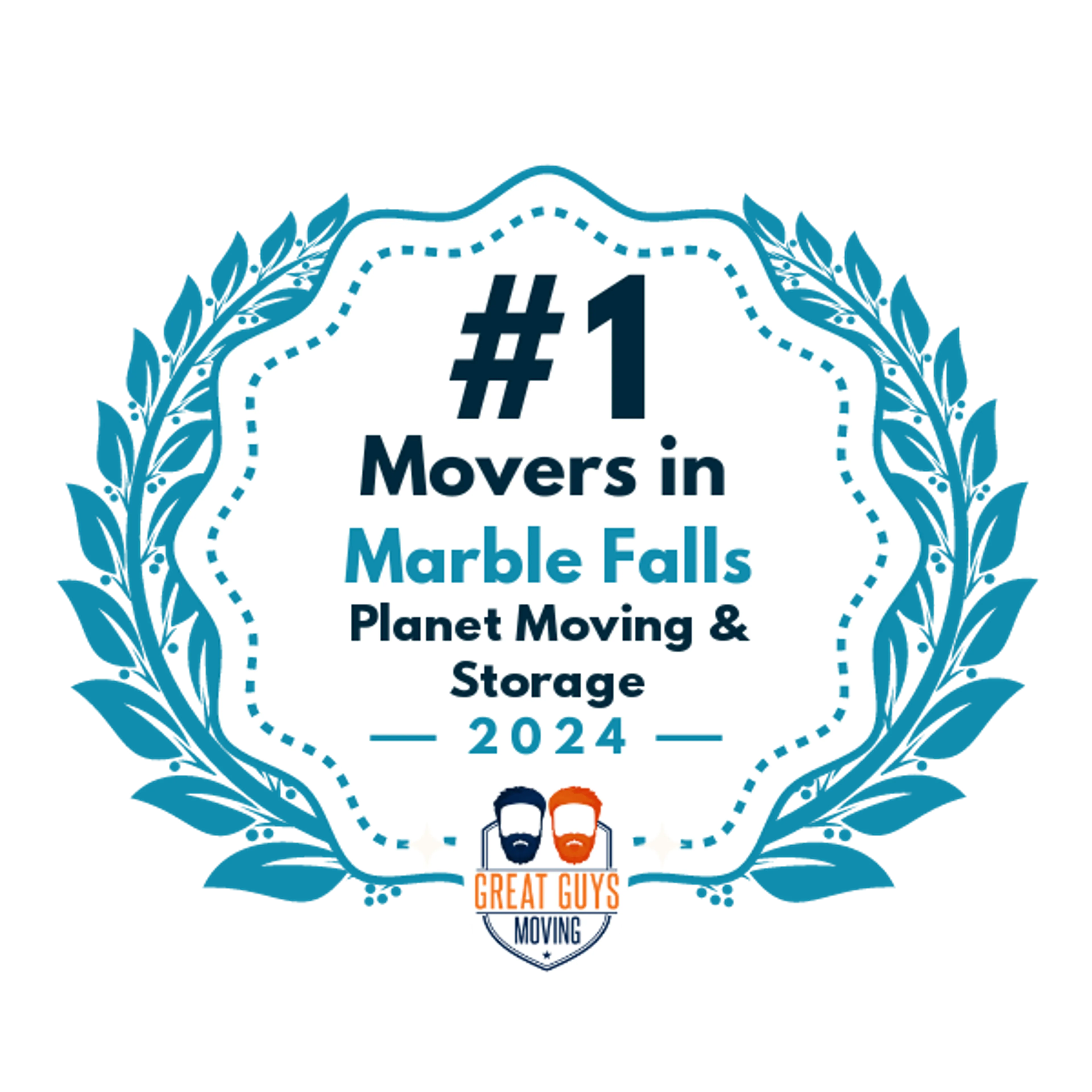 #1 Ranked Movers in Austin, TX 2024 award
