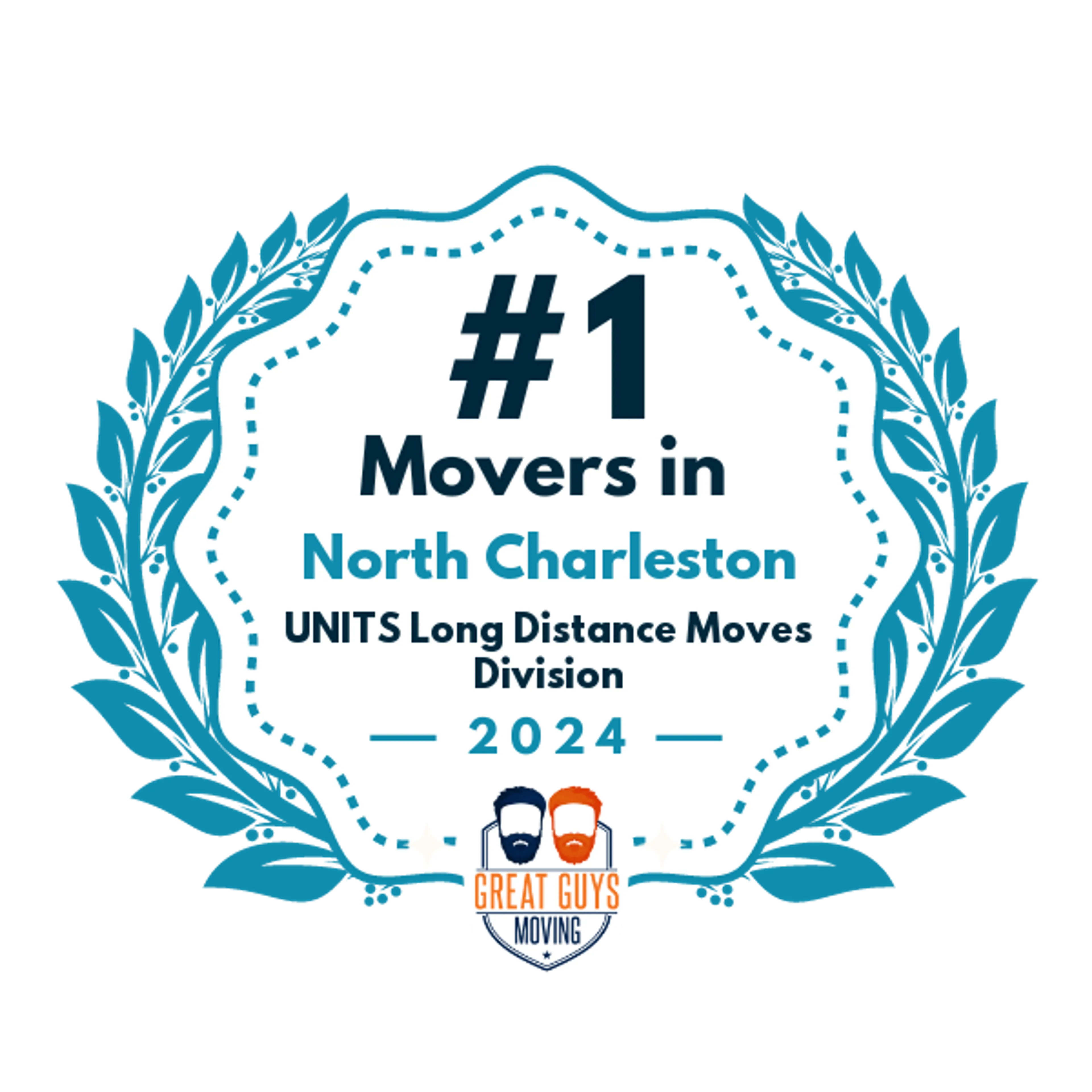 #1 Ranked Movers in North Charleston, SC 2024 award
