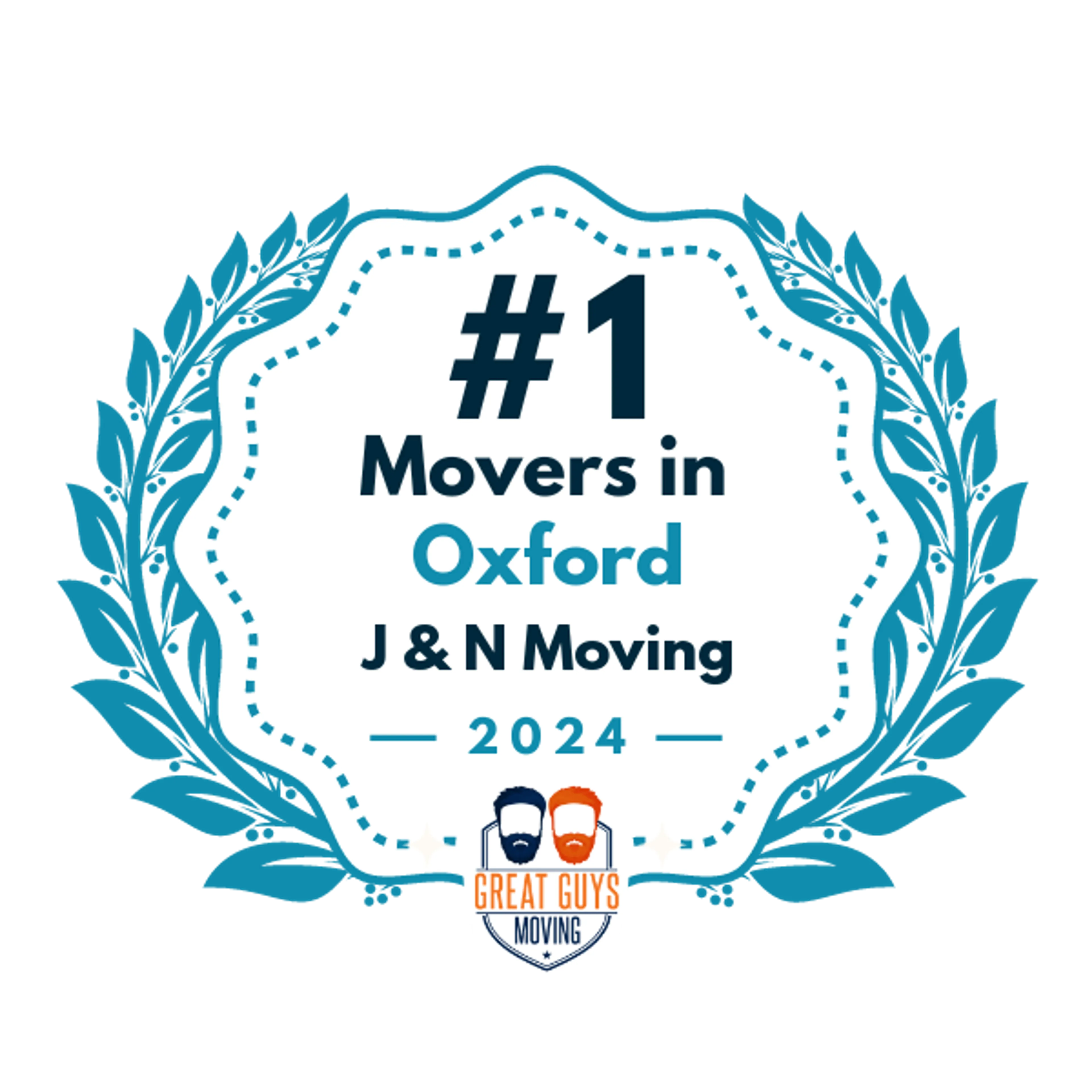 #1 Ranked Movers in Oxford, MS 2024 award