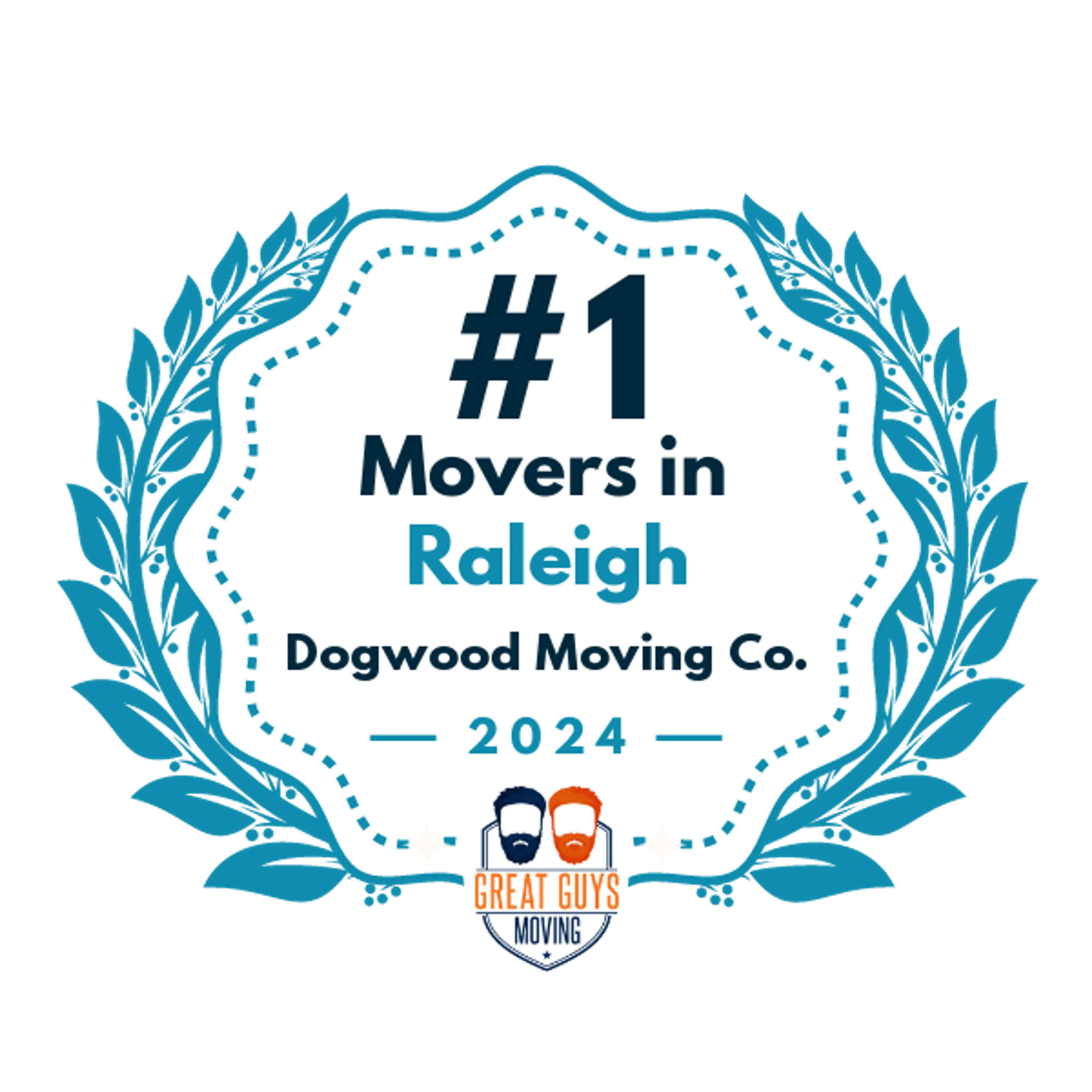 #1 Ranked Movers in Raleigh, NC 2024 award