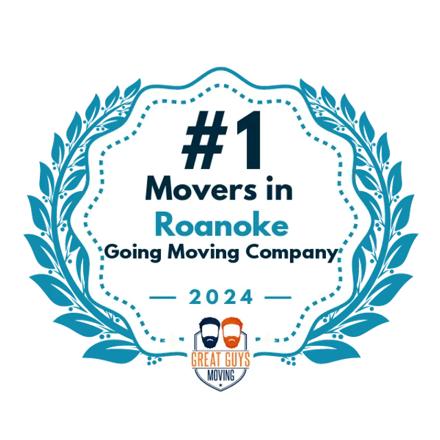 #1 Ranked Movers in Roanoke, VA 2024 award