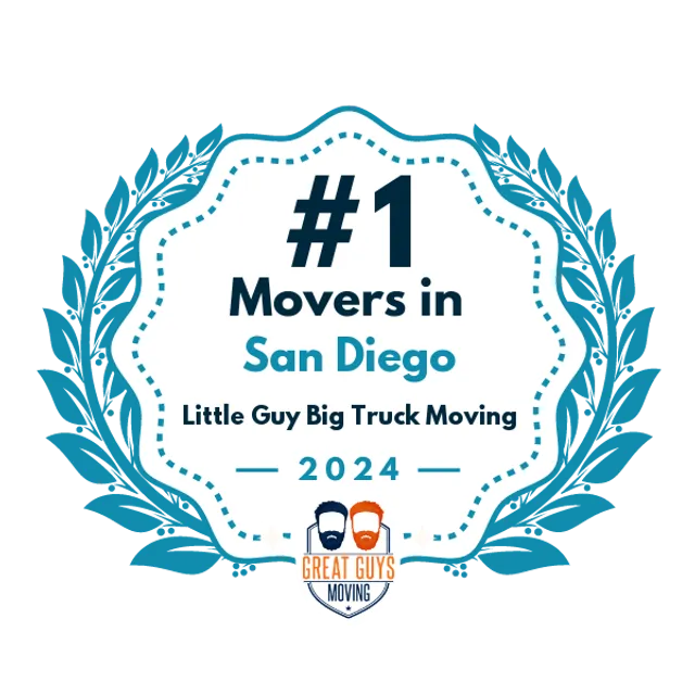 #1 Ranked Movers in San Diego, CA 2024 award