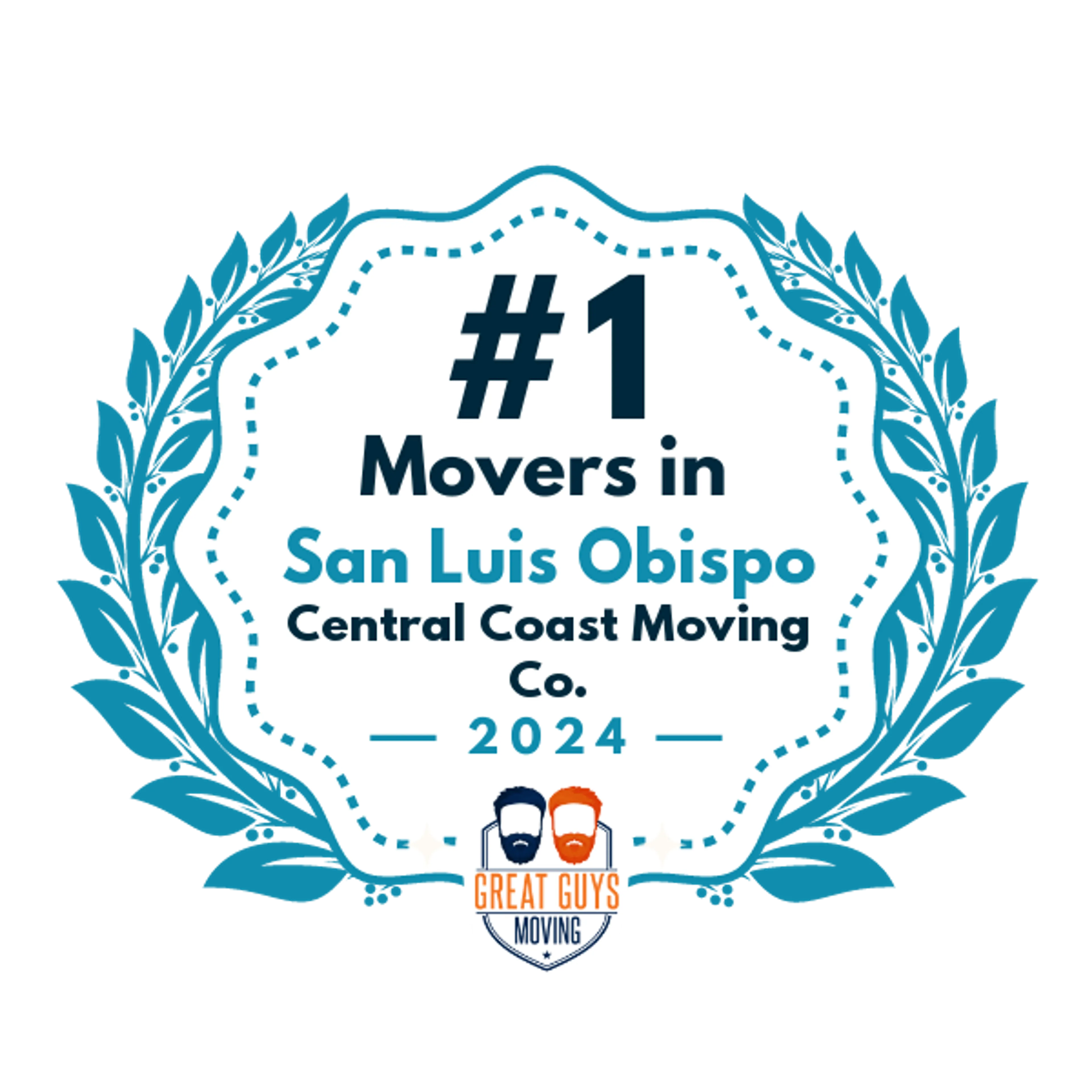 #1 Ranked Movers in San Luis Obispo, CA 2024 award