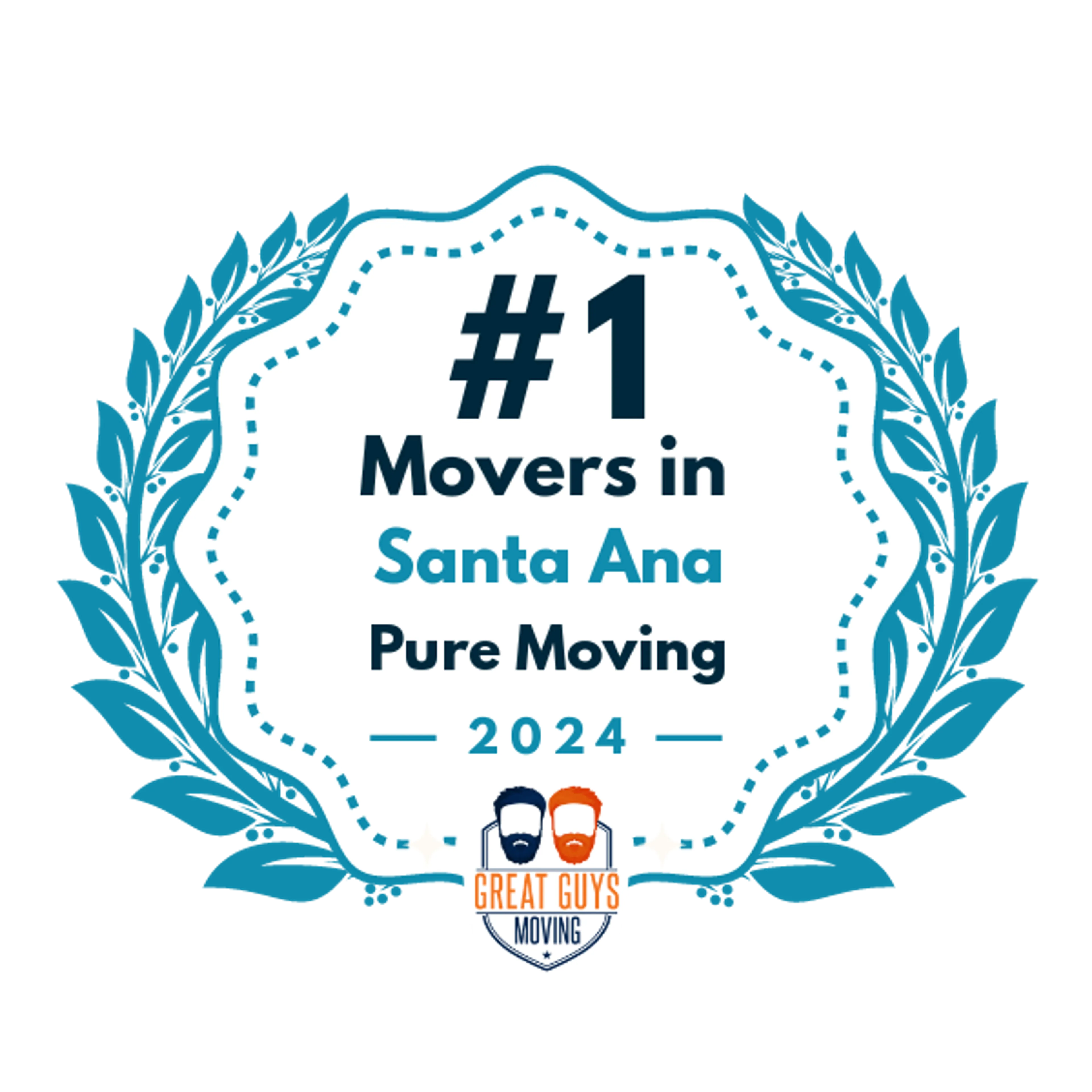 #1 Ranked Movers in Santa Ana, CA 2024 award