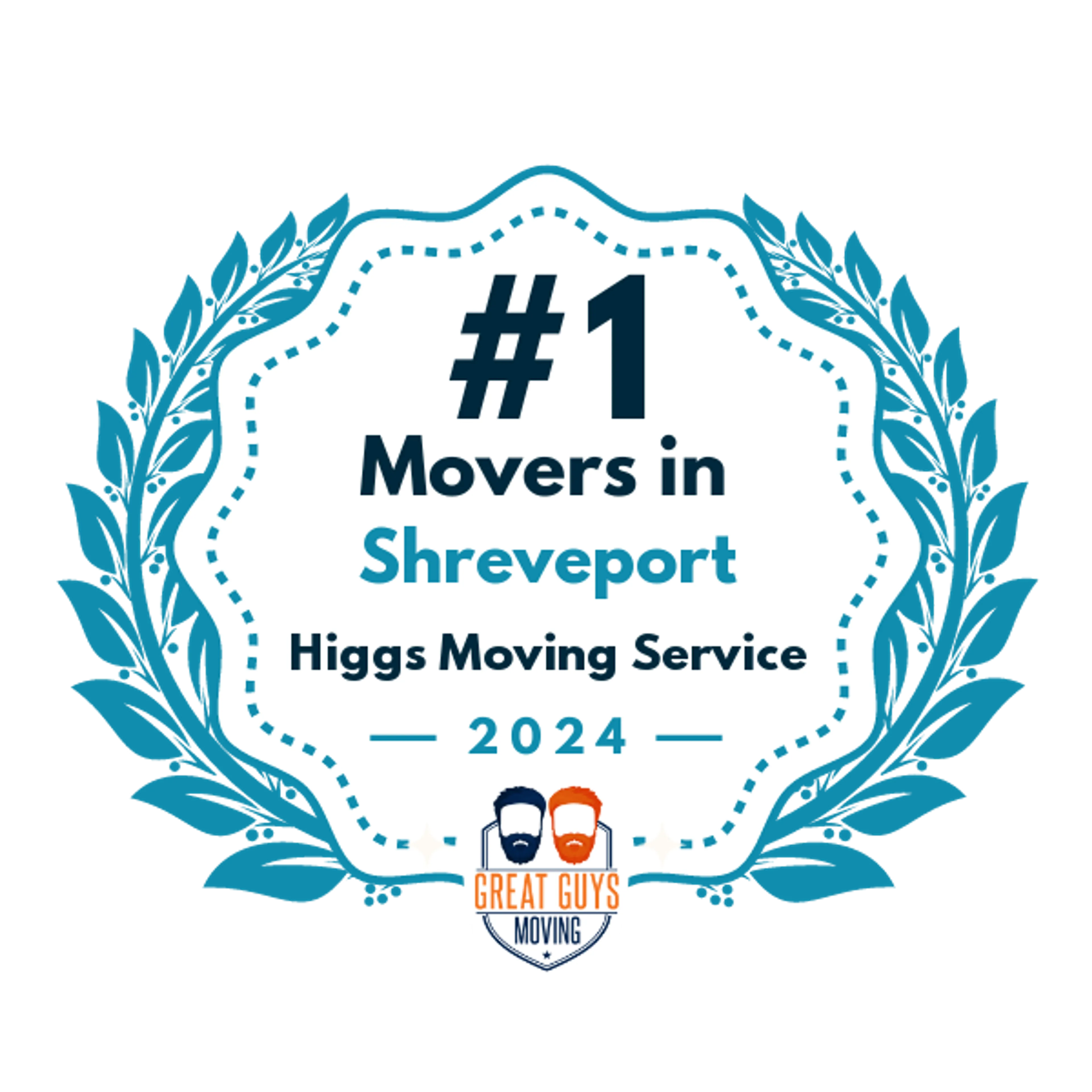 #1 Ranked Movers in Shreveport, LA 2024 award