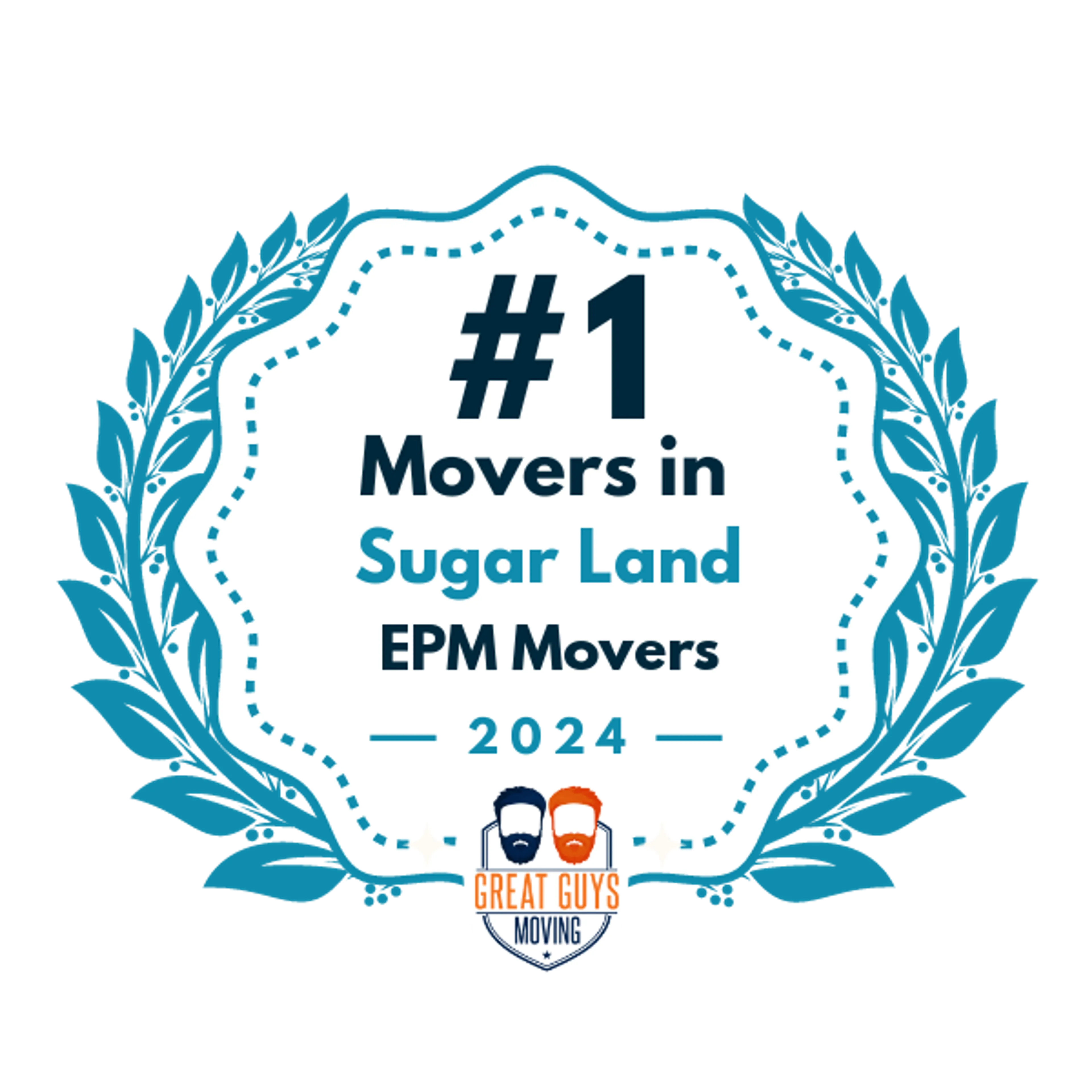 #1 Ranked Movers in Sugar Land, TX 2024 award