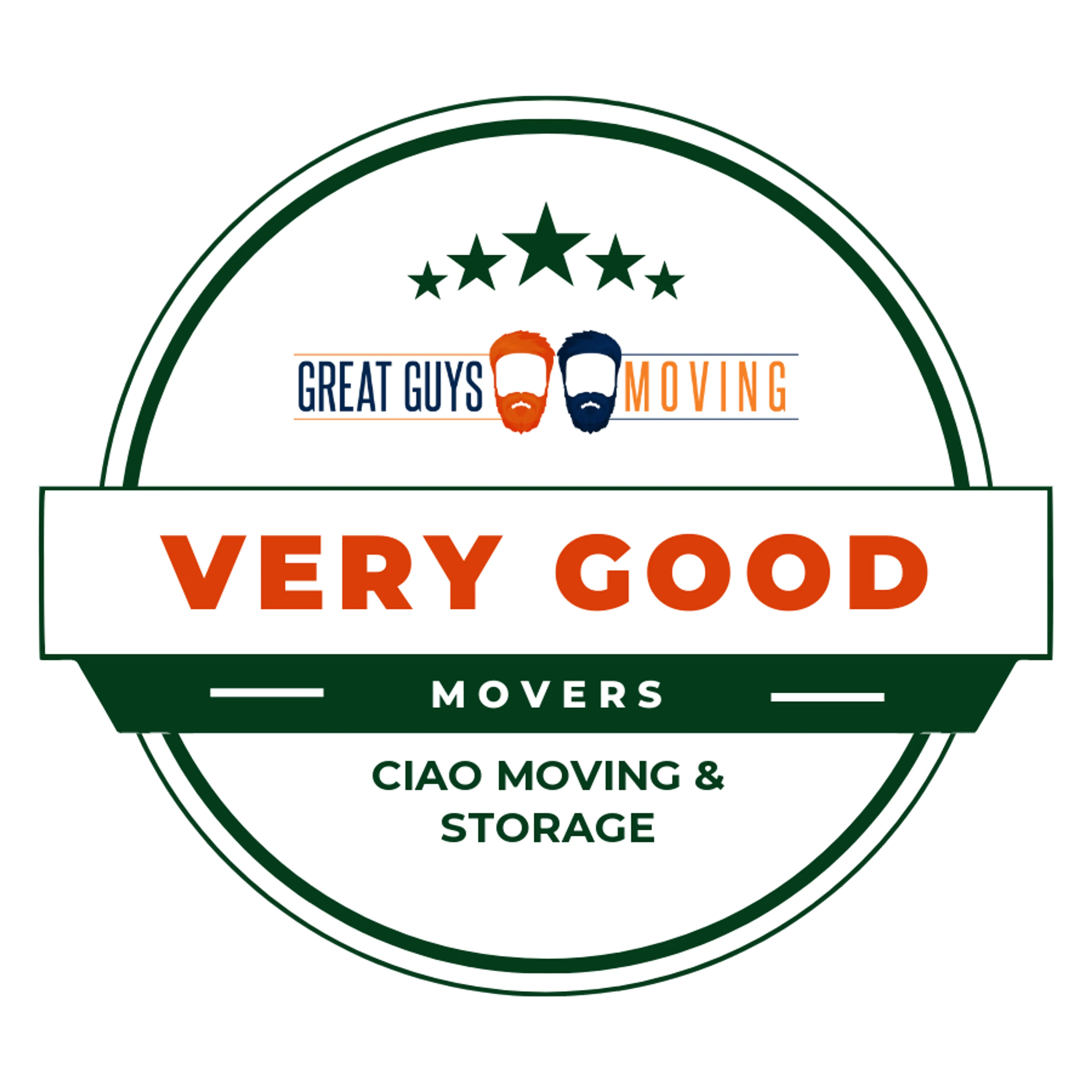 Ciao Moving & Storage Rating Image 2026 award