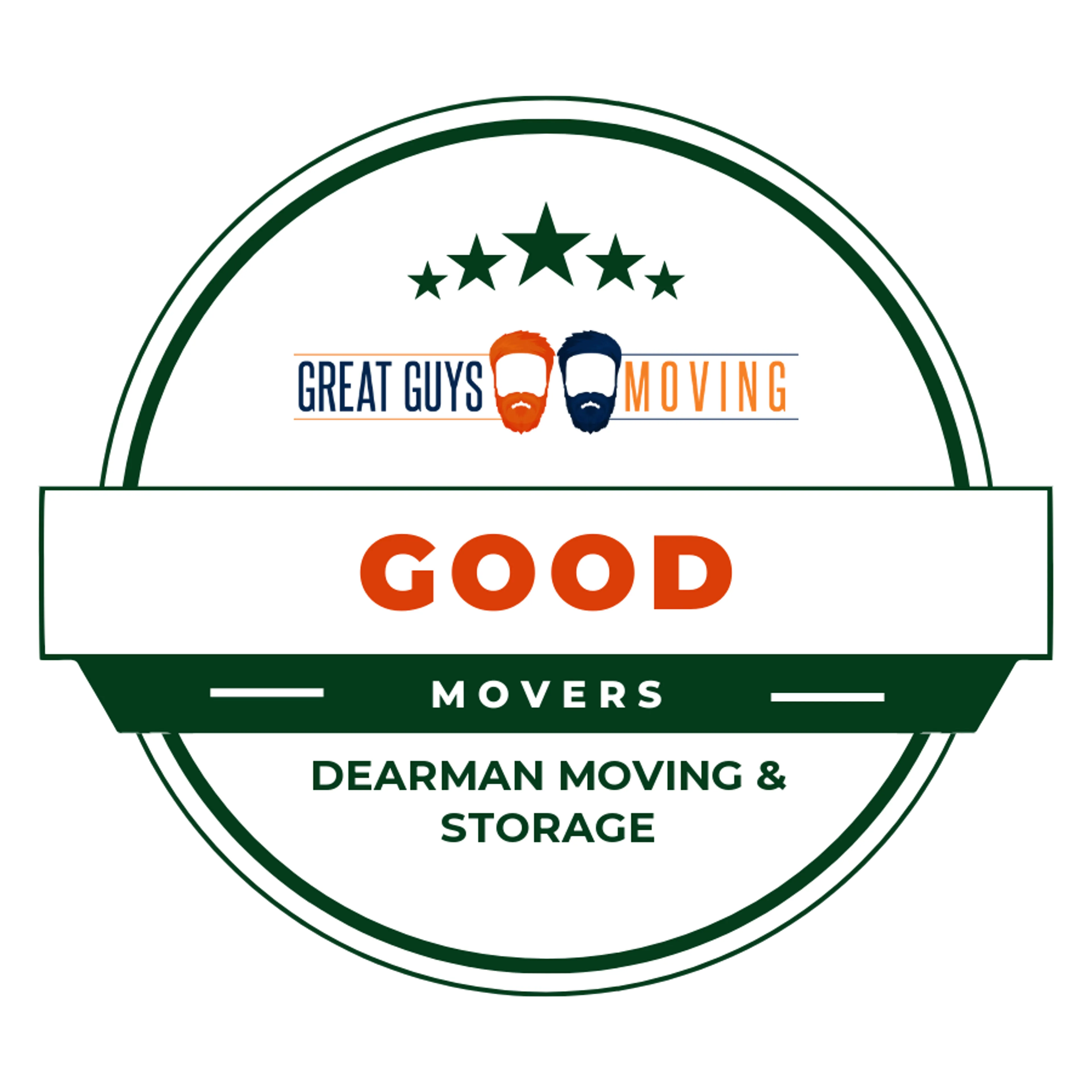 Dearman Moving & Storage Rating Image 2025 award