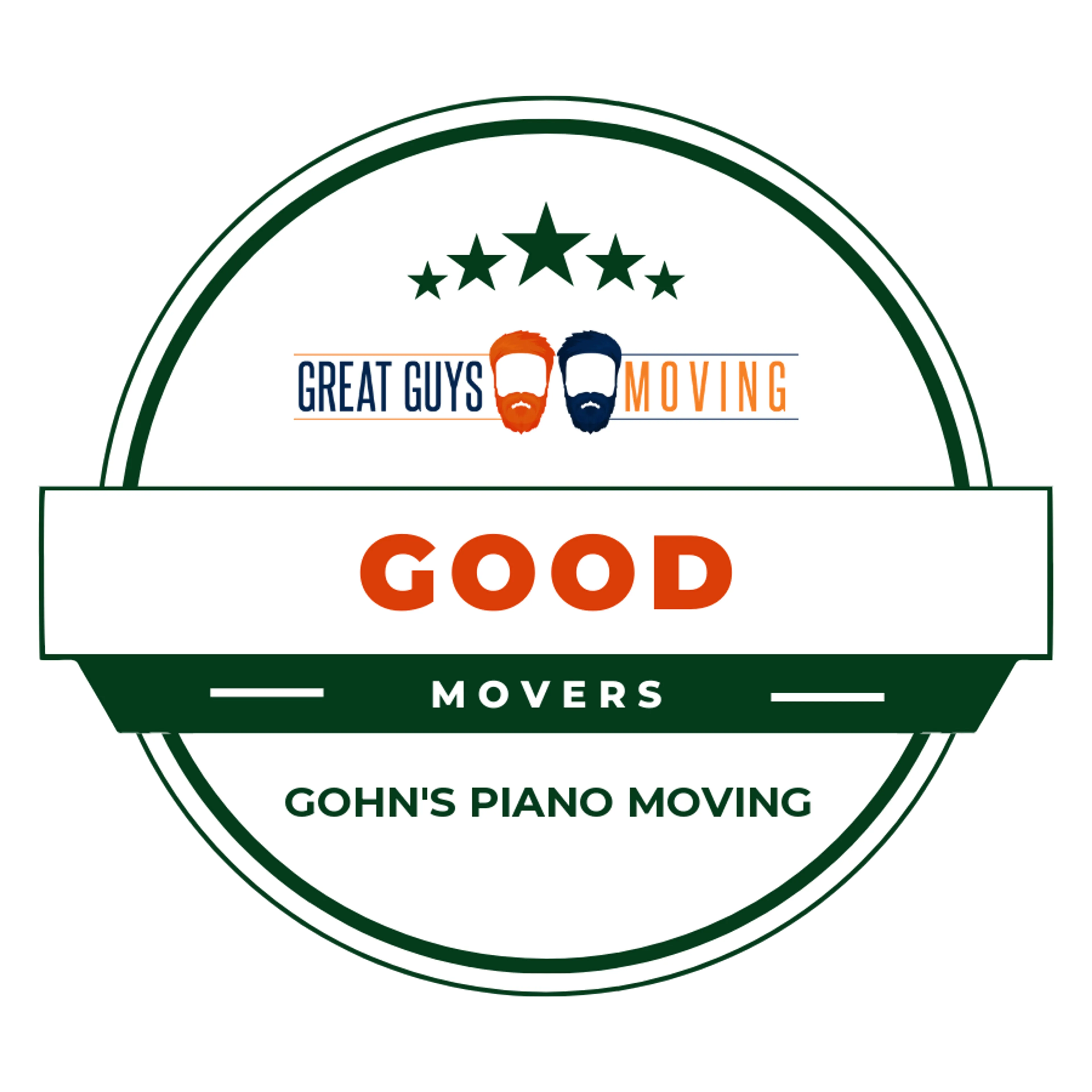 Gohn's Piano Moving Rating Image 2025 award