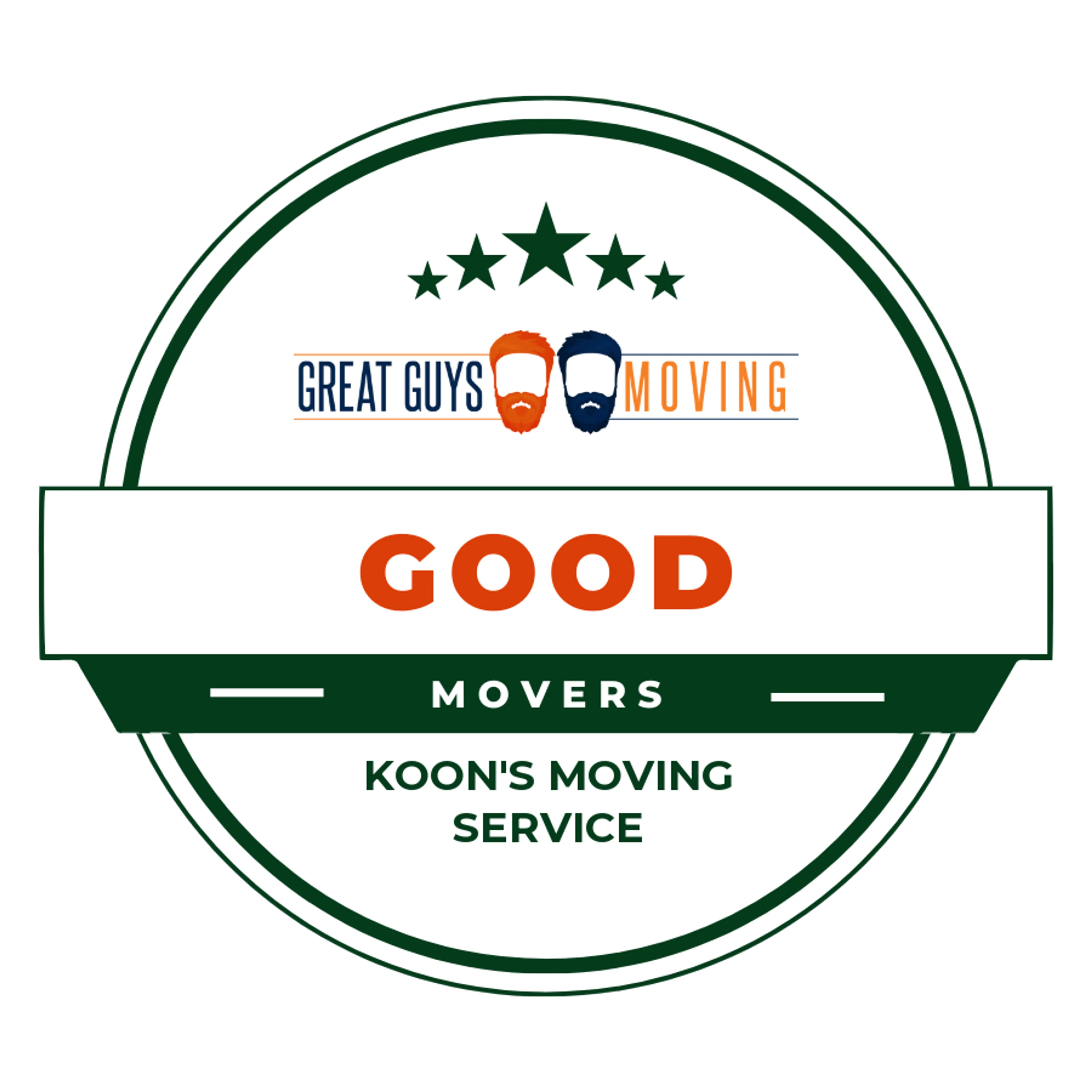 Koon's Moving Service Rating Image 2025 award