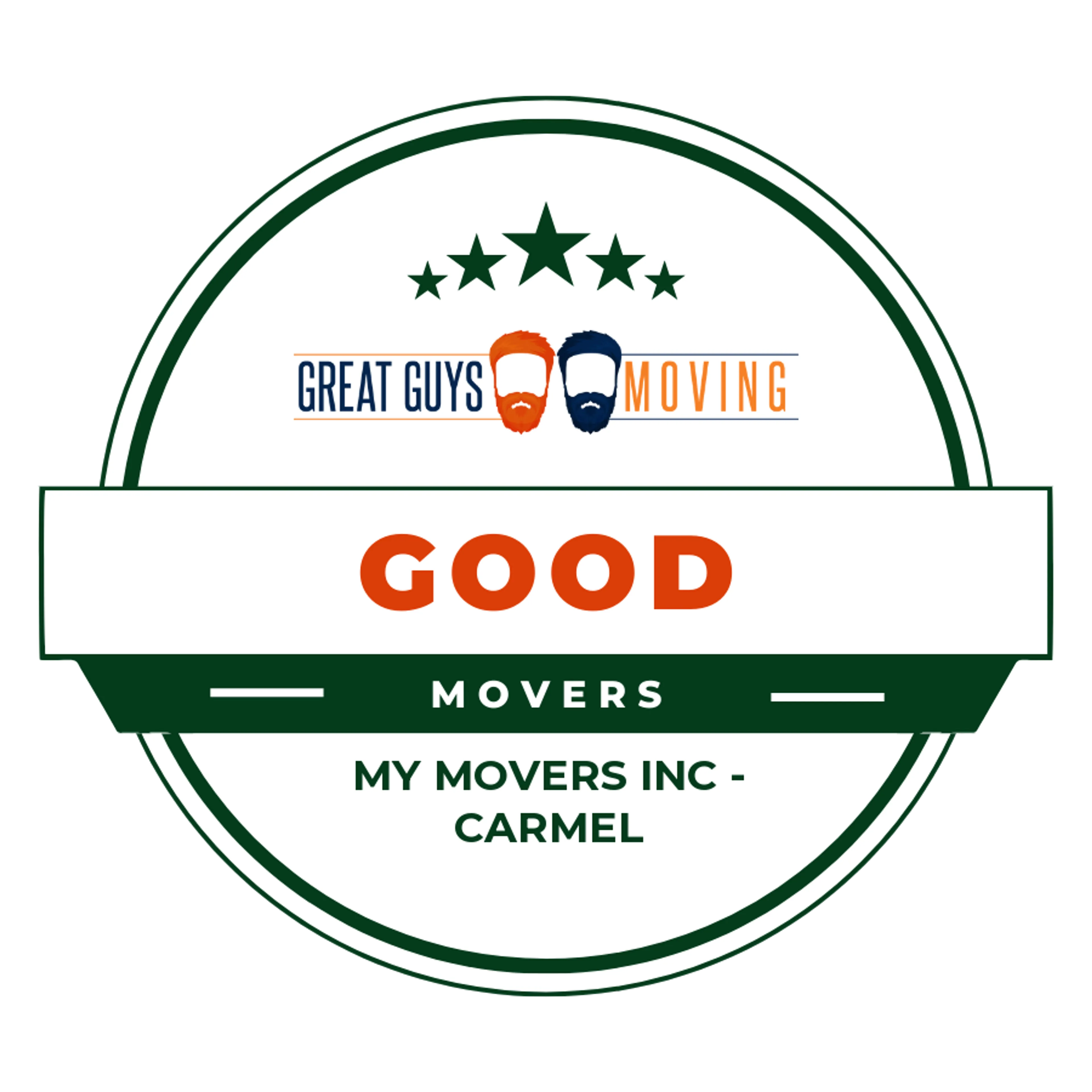 My Movers Inc - Carmel Rating Image 2025 award